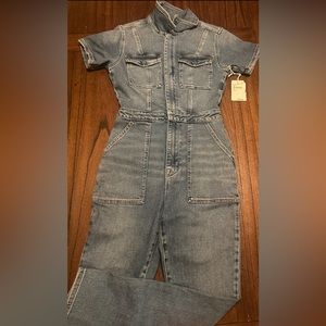 Good American denim jumpsuit size 3 NWT